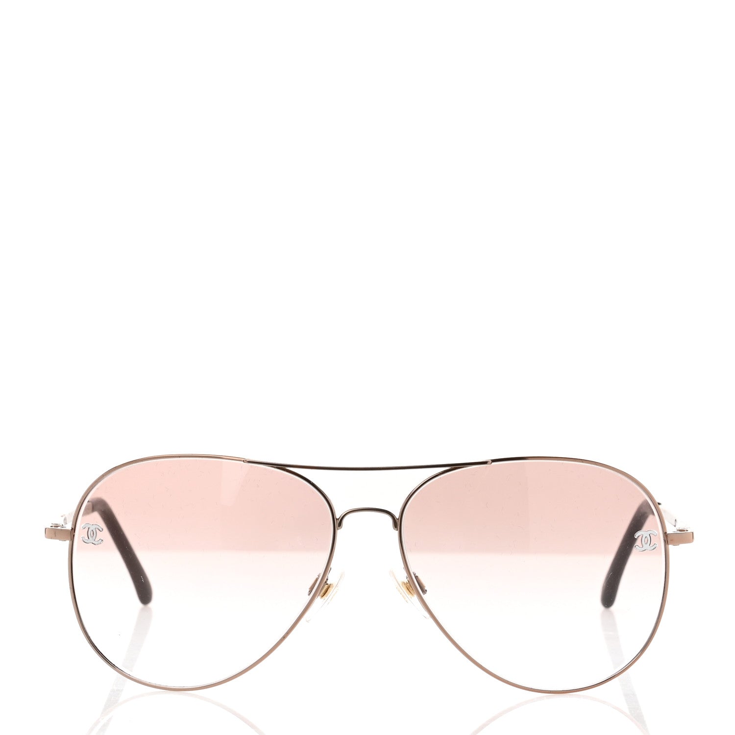 Chanel Metal Aviator CC Sunglasses 4189-T-Q Pink 2 of 6