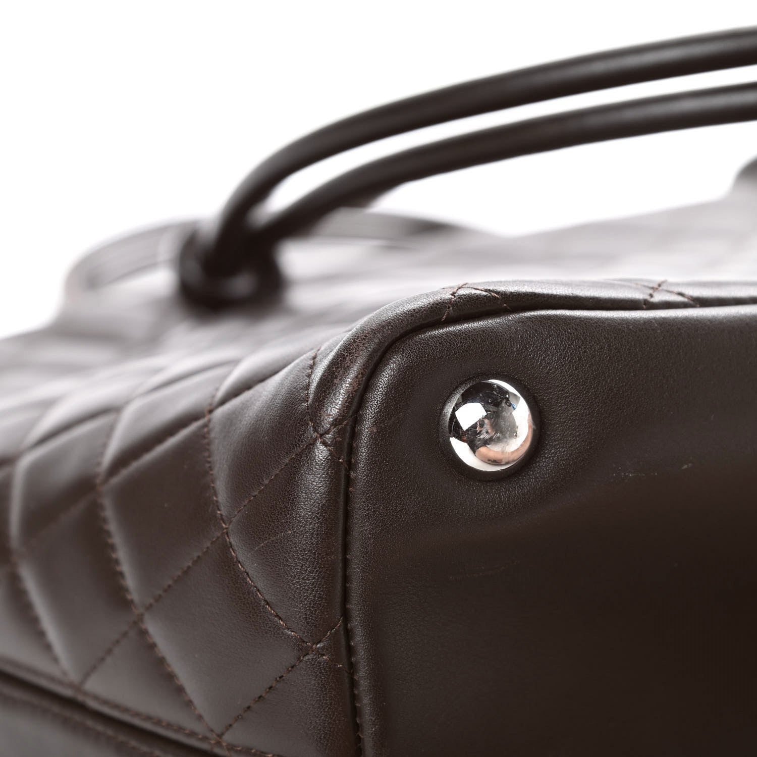 Chanel Calfskin Quilted Large Cambon Tote Brown 9 of 14