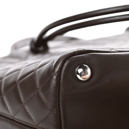 Chanel Calfskin Quilted Large Cambon Tote Brown 9 of 14