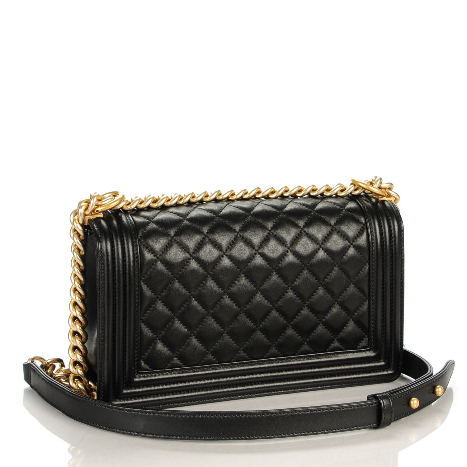 Chanel Lambskin Quilted Medium Boy Flap Black 3 of 7
