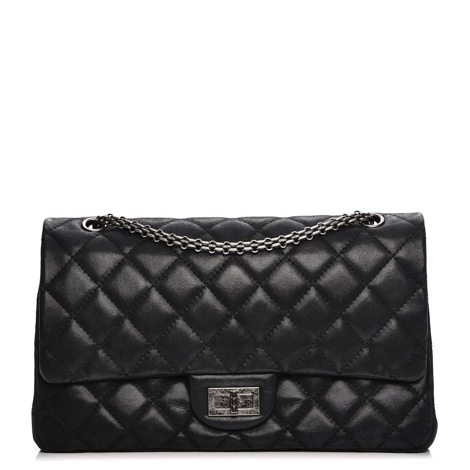 Chanel Iridescent Calfskin Quilted 2.55 Reissue 227 Flap Black 1 of 12