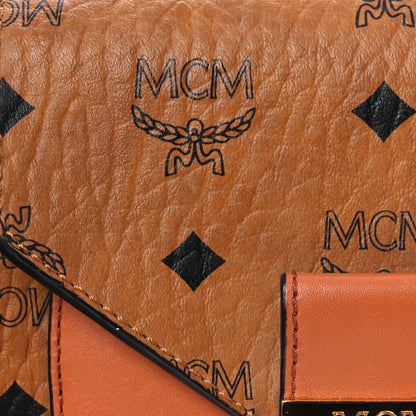 MCM Visetos Mini Patricia Saddle Bag Cognac 8 of 15