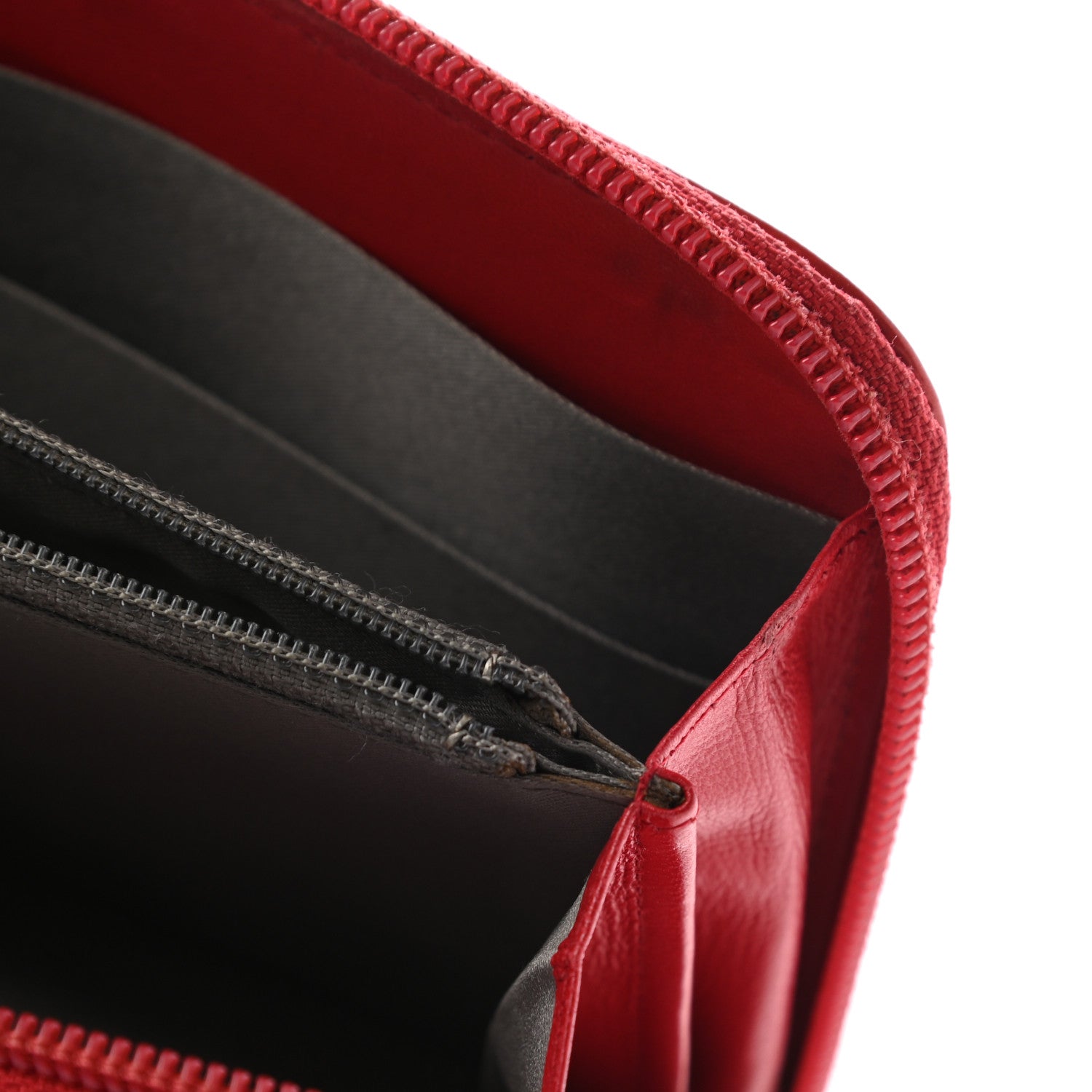 Chanel Patent Calfskin Lucky Symbols Zip Around Wallet Red 8 of 15