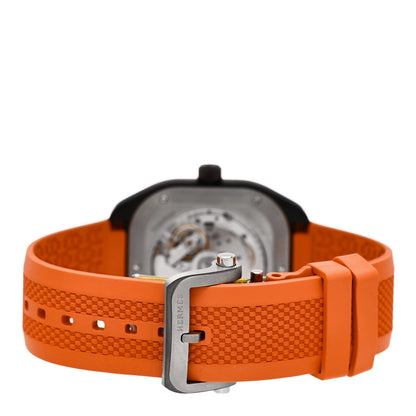 Hermes DLC Coated Titanium Rubber 39mm H08 Automatic Watch Orange 3 of 5