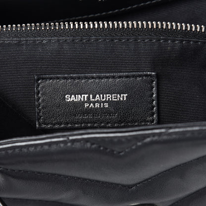 Saint Laurent Calfskin Y Quilted Monogram Small Loulou Backpack Black 6 of 11