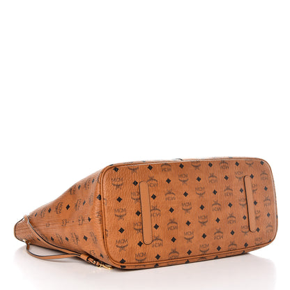MCM Visetos Large Liz Reversible Shopper Tote Cognac 5 of 12
