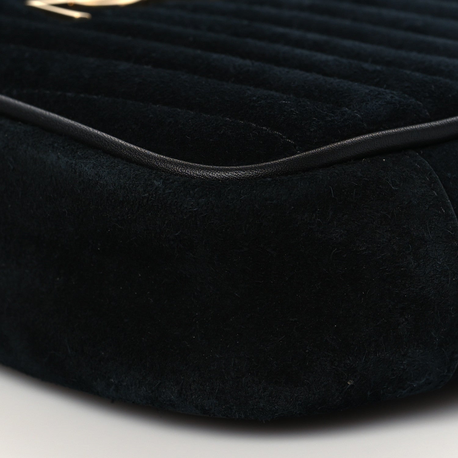 Saint Laurent Suede Matelasse Monogram Mini Lou Camera Bag Black 11 of 11