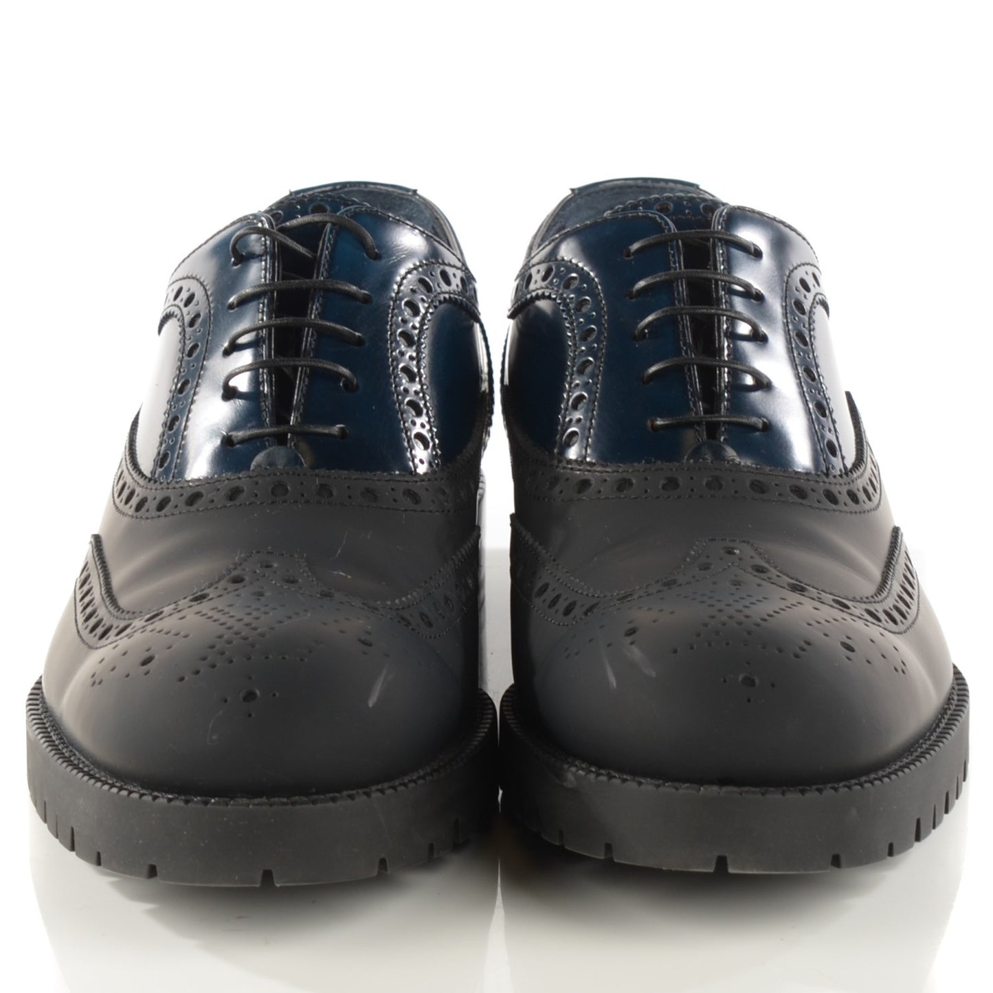 Glazed Matte Calfskin Mens Richelieu Oxfords 8 Marine
