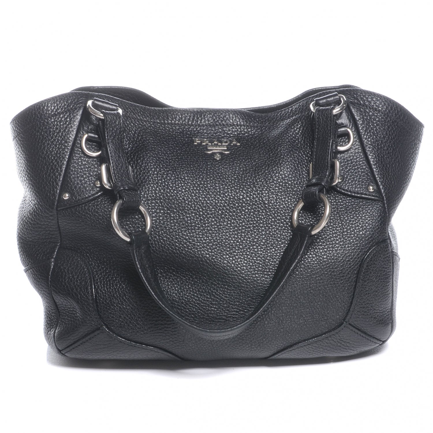 Prada Vitello Daino Shoulder Bag Black 1 of 9