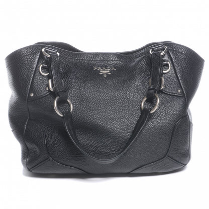 Prada Vitello Daino Shoulder Bag Black 1 of 9