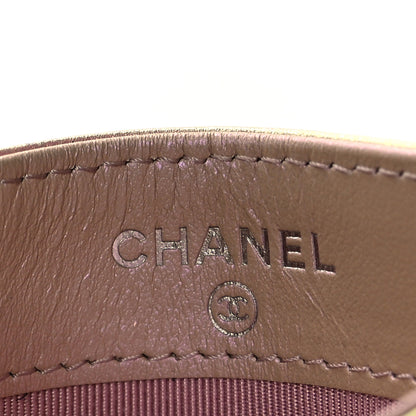 Chanel Iridescent Calfskin Quilted Card Holder Pink 6 of 9