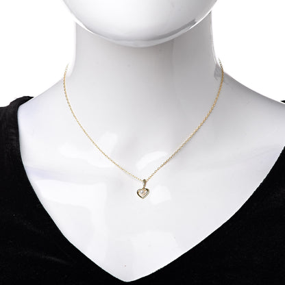 Mikimoto 18K Yellow Gold Akoya Pearl 3.5mm Heart Pendant Necklace 2 of 6