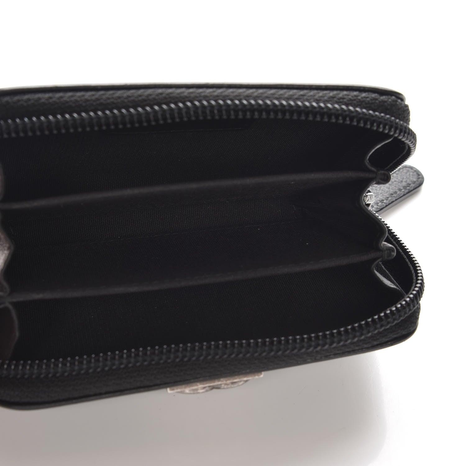 Chanel Calfskin Quilted Zip Around Boy Coin Purse Wallet Black 5 of 8
