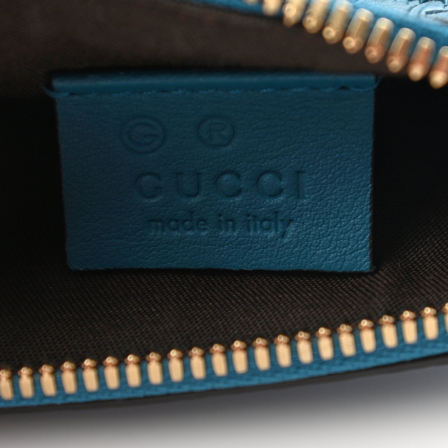Microguccissima GG Cosmetic Case Deep Cobalt