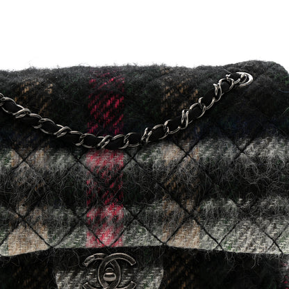 Chanel Mohair Quilted Tartan Day Flap Dark Multicolor 8 of 10