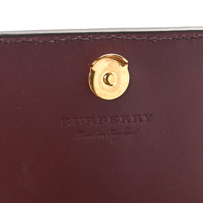 Burberry Grained Calfskin House Check Tartan Mix Hampshire Wallet On Chain Mahogany Red 6 of 8