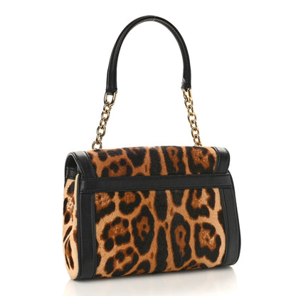 Dolce & Gabbana Calf Hair Leopard Print Miss Dolce Satchel Black 3 of 8