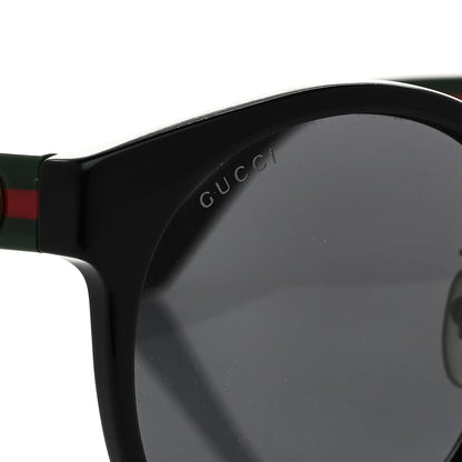 Gucci Acetate Round Frame Web Sunglasses GG0416SK Black 7 of 8