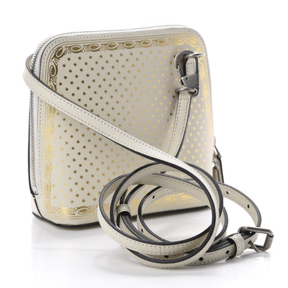 Gucci X SEGA Calfskin GUCCY Stars Mini Dome Shoulder Bag Mystic White Gold 3 of 11