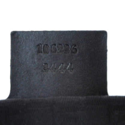 Gucci Leather Whipstitch Wooden Handle Shoulder Bag Black 9 of 9