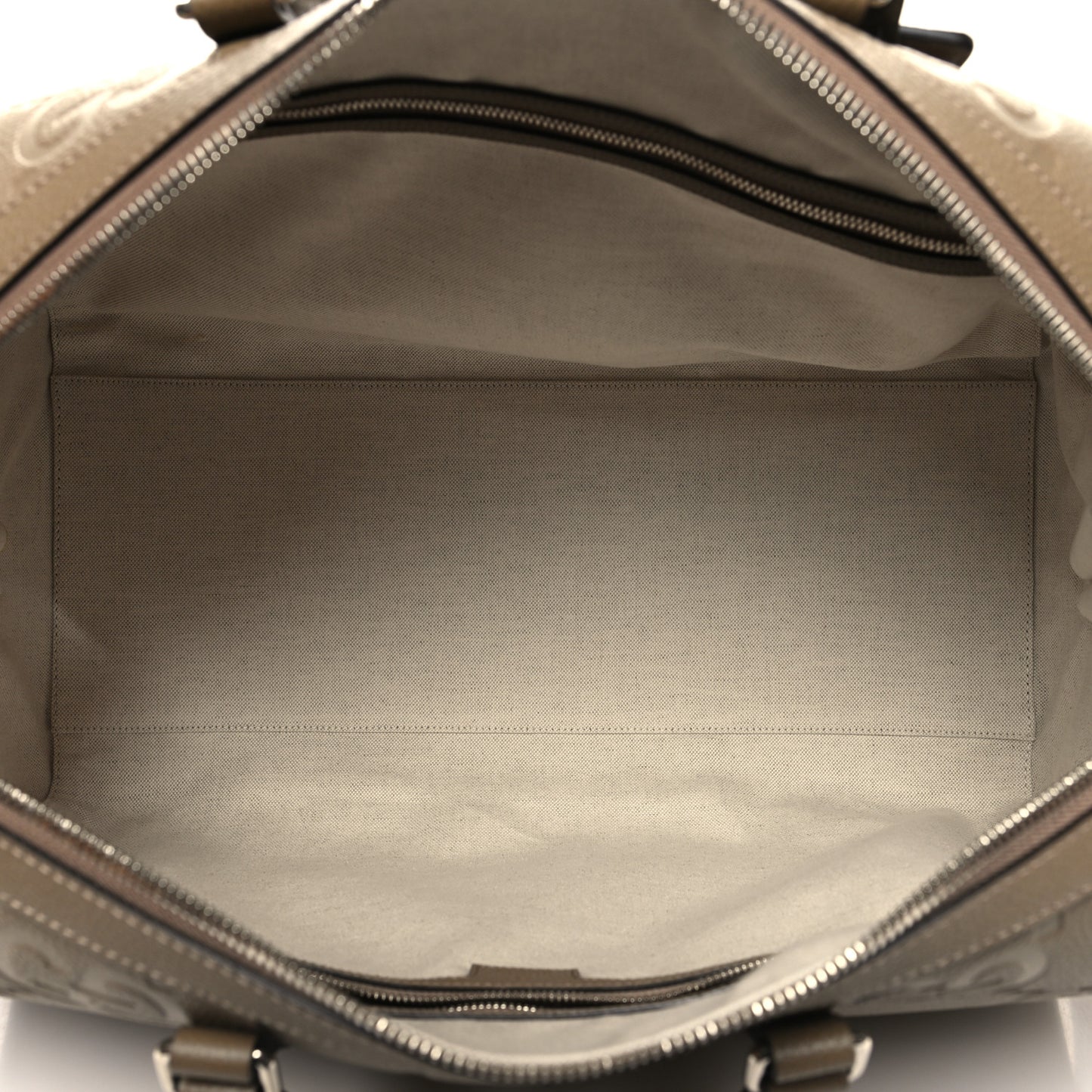 Piuma Calfskin Jumbo GG Embossed Large Duffle Bag Good Taupe