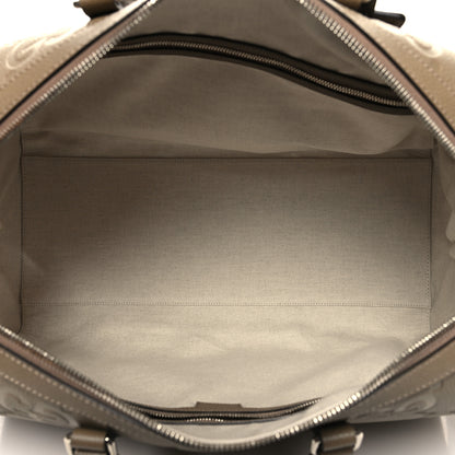 Gucci Piuma Calfskin Jumbo GG Embossed Large Duffle Bag Good Taupe 5 of 12