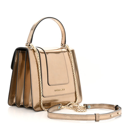 Bulgari Metallic Calfskin Serpenti Forever Top Handle Bronze 3 of 12