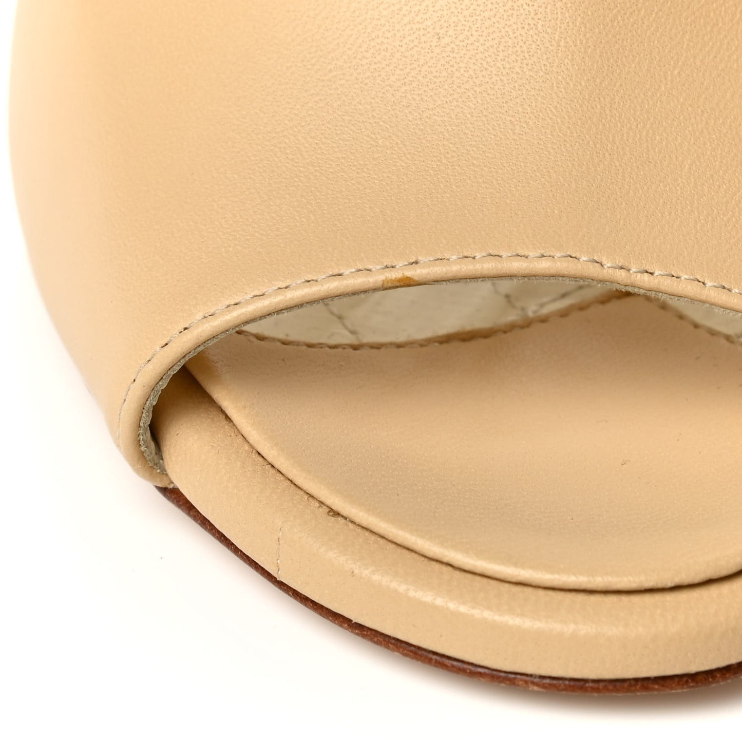 Lambskin CC Strappy Sandal 37.5 Beige