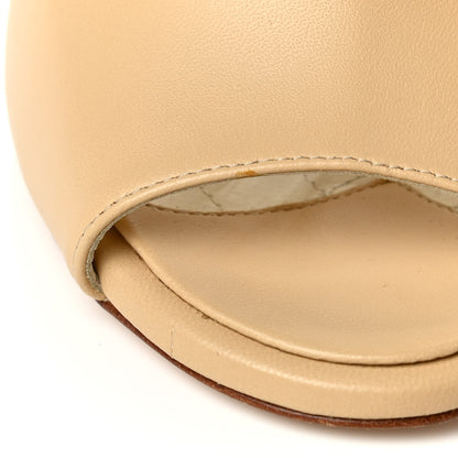 Chanel Lambskin CC Strappy Sandal 37.5 Beige 9 of 10