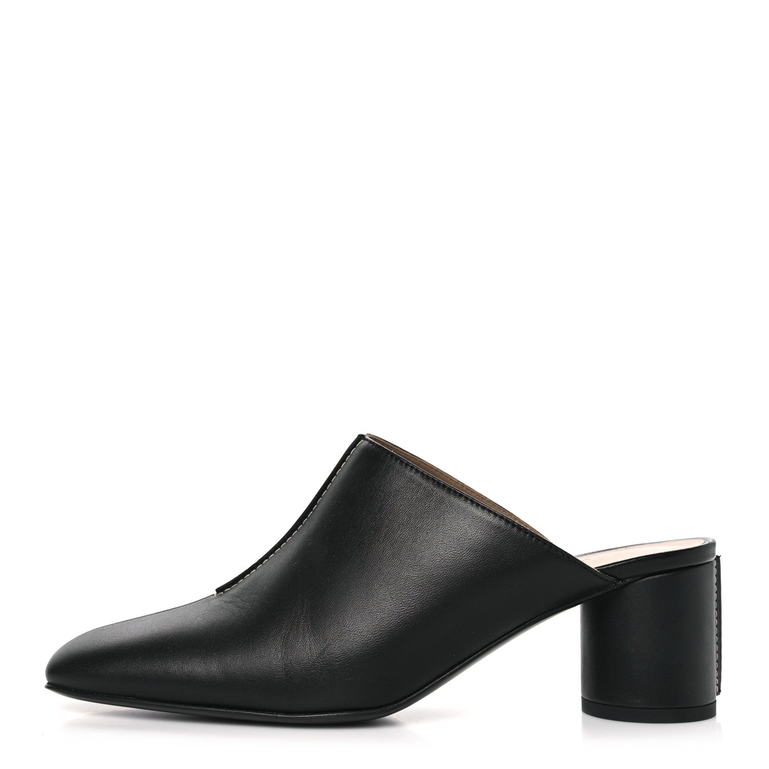 Hermes Nappa Detail Mules 38.5 Black 1 of 9
