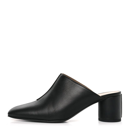Hermes Nappa Detail Mules 38.5 Black 1 of 9
