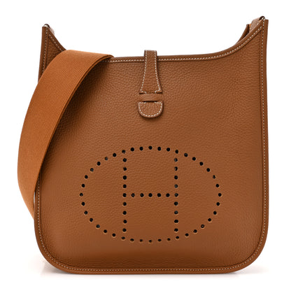 Hermes Taurillon Clemence Evelyne III PM Gold 1 of 12