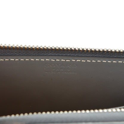 Goyard Goyardine Matignon Zip Around GM Wallet Grey 6 of 7