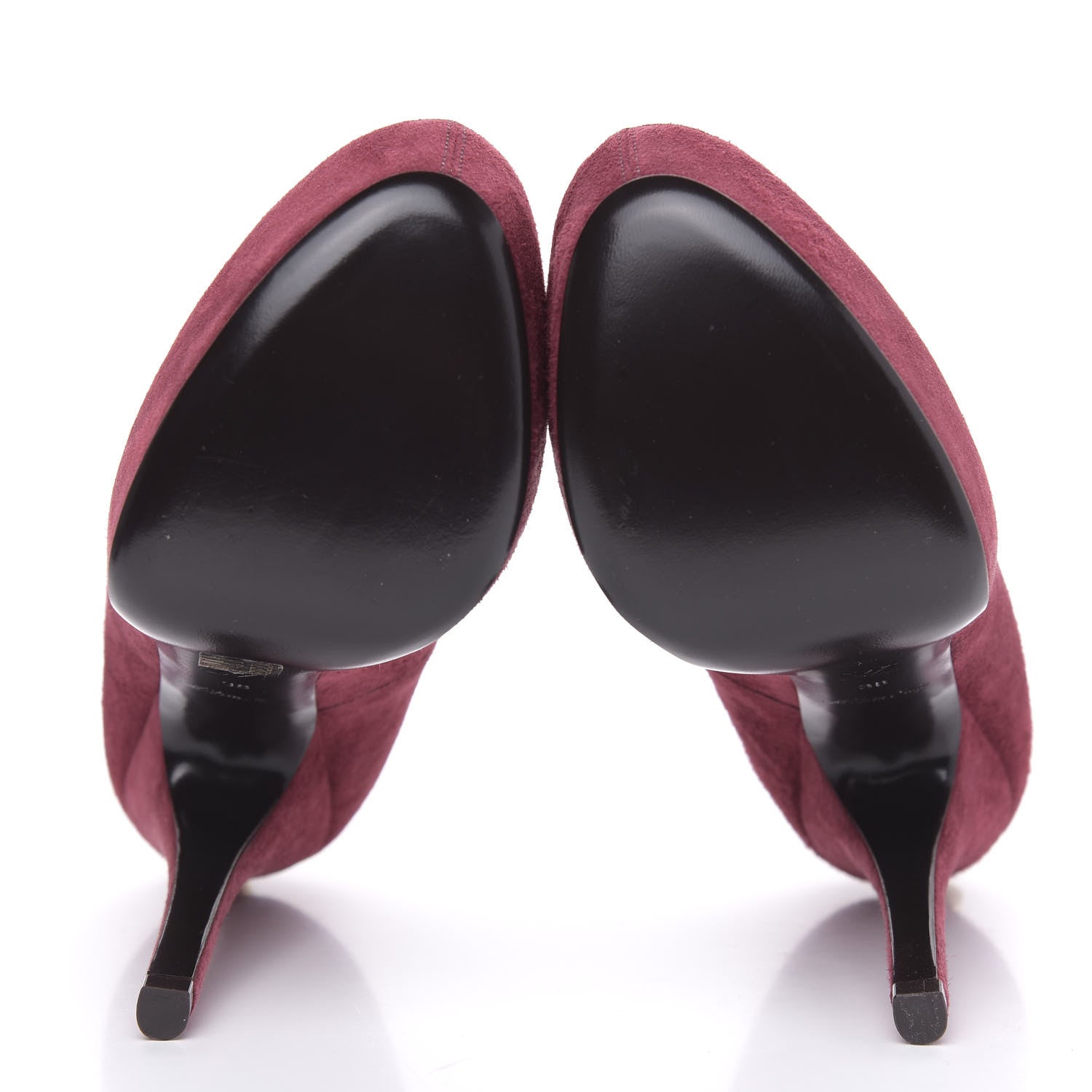 Louis Vuitton Suede Oh Really Peep Toe Pumps 38 Grenat 5 of 9