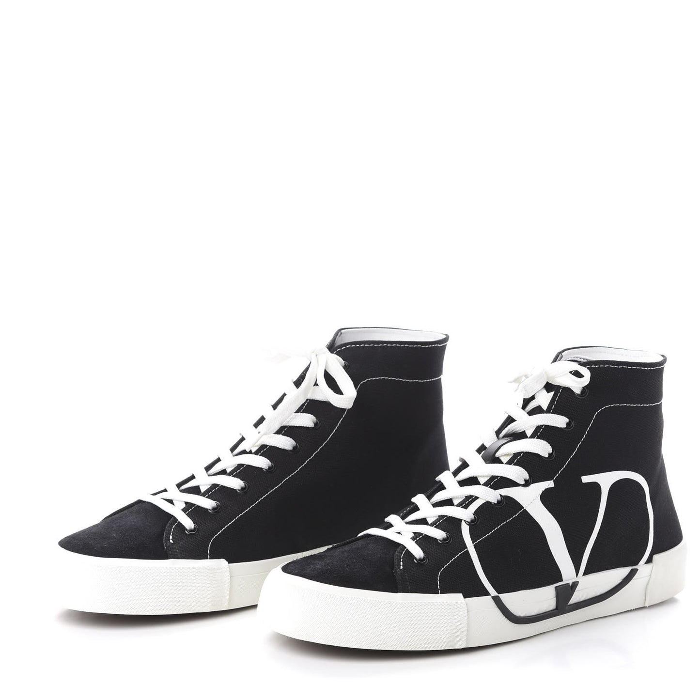 Canvas Suede Mens VLTN Tricks High Top Sneakers 45 Black