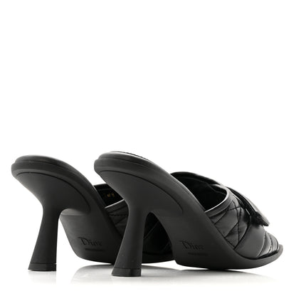 Christian Dior Calfskin Cannage Quilted Dio(r)evolution 80mm Slide Sandals 38.5 Black 5 of 10