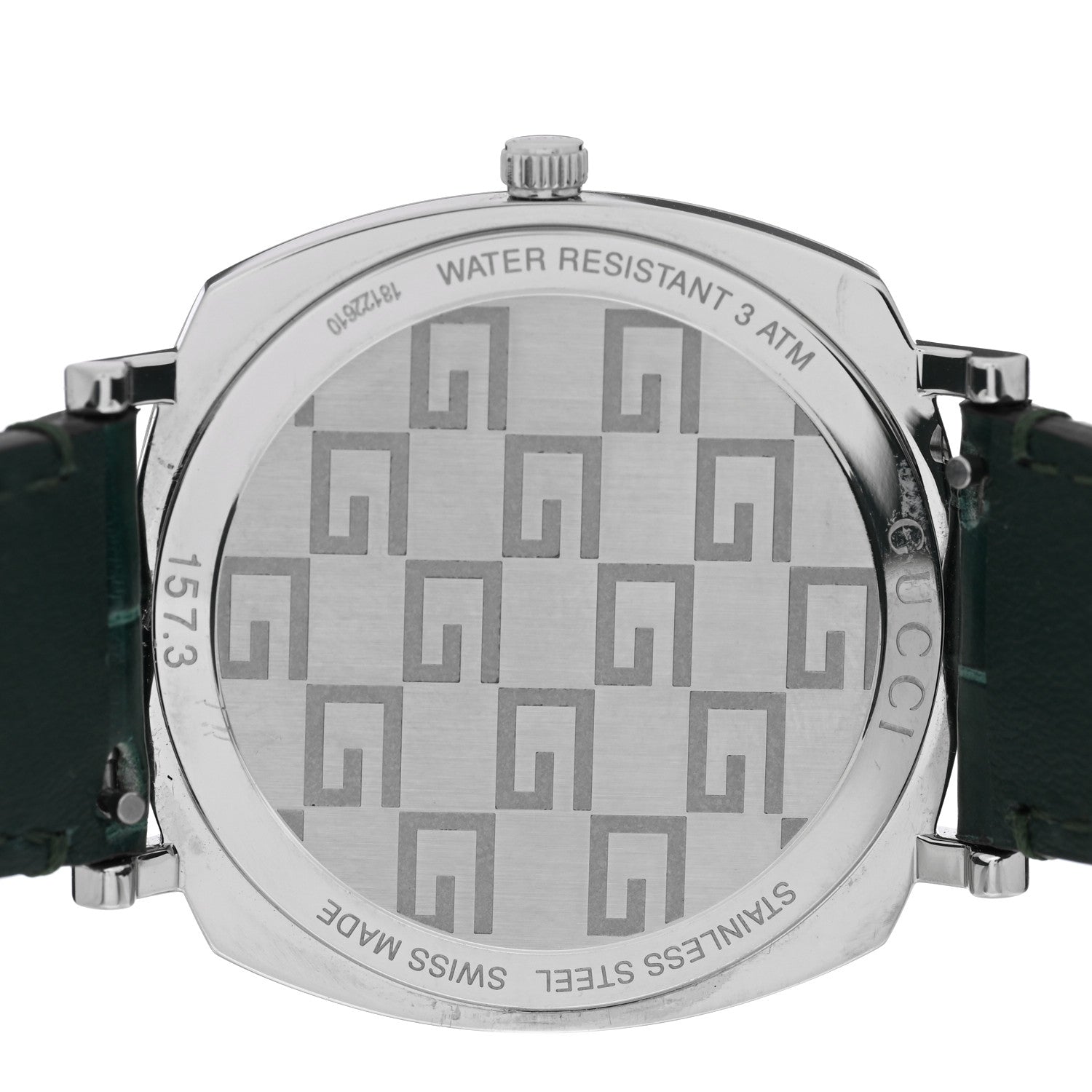 Gucci Stainless Steel Alligator 38mm Grip Quartz Watch Green 4 of 5
