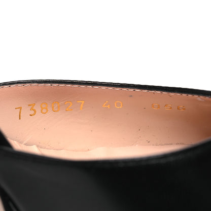 Gucci Calfskin Interlocking G Ankle Strap Platform Pumps 40 Black 9 of 11