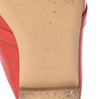 Hermes Calfskin Oz Mules 38 Pavot 8 of 15