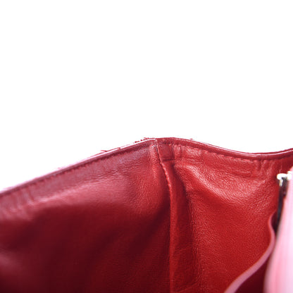 Chanel Patent Chevron Quilted Maxi Single Flap Red 11 of 12