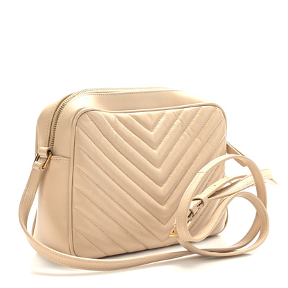 Saint Laurent Calfskin Matelasse Monogram Lou Camera Bag Nude Powder 3 of 9