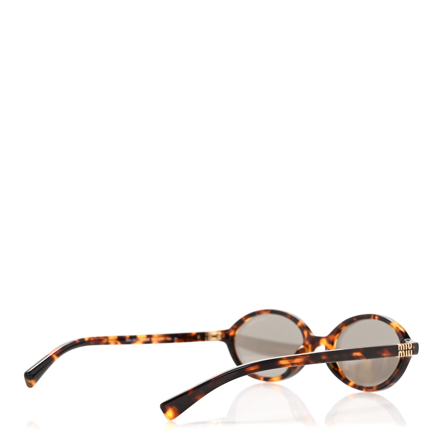 Miu Miu Acetate Oval Regard Sunglasses SMU04Z Tortoise 4 of 9