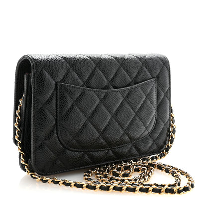 Chanel Caviar Quilted Wallet on Chain WOC Black 3 of 12