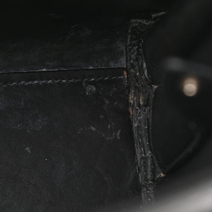 Saint Laurent Calfskin Crocodile Embossed Baby Sac De Jour Black 27 of 28