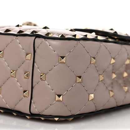 Valentino Garavani Lambskin Medium Rockstud Spike Shoulder Bag Poudre 8 of 8