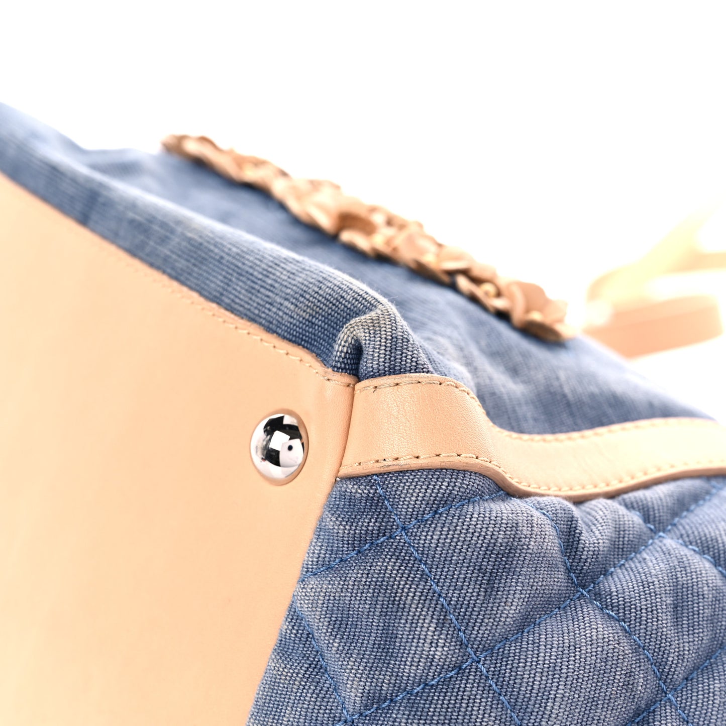 Denim CC Flower Tote Blue