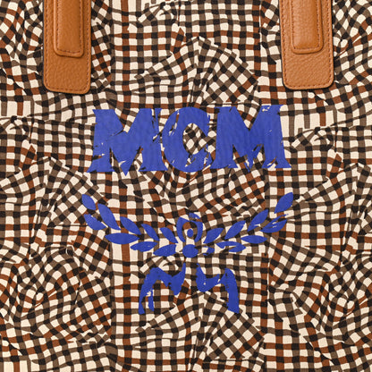 MCM Visetos Large Liz Reversible Shopper Tote Cognac 12 of 16