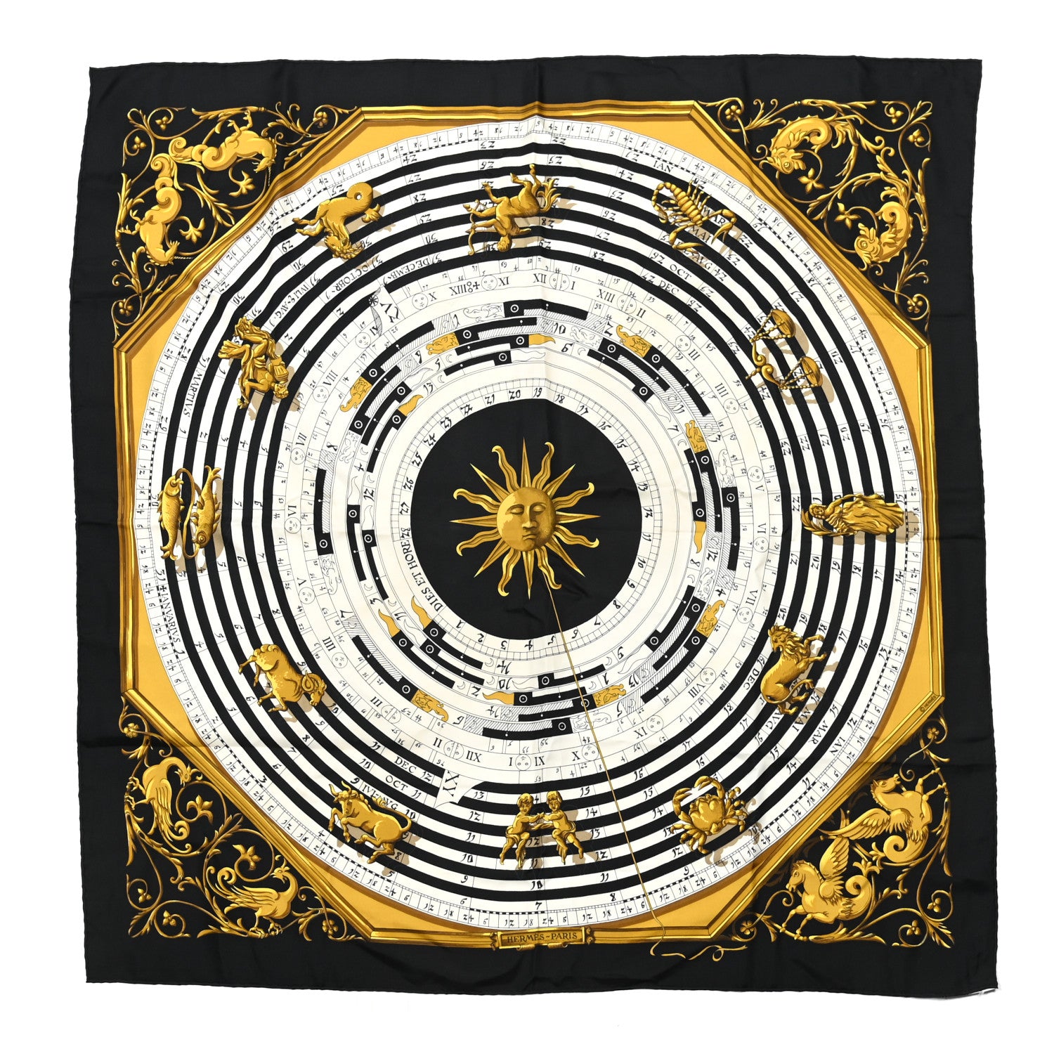 Hermes Silk Dies Et Hore Scarf 90 1 of 5