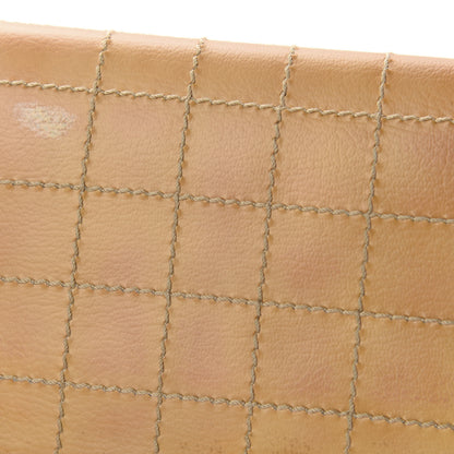 Chanel Calfskin Stitched Square Quilted Wallet On Chain WOC Beige 11 of 16