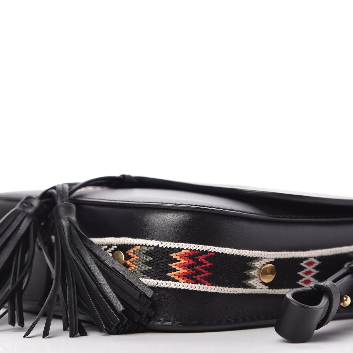 Calfskin Diorodeo Flap Bag Black